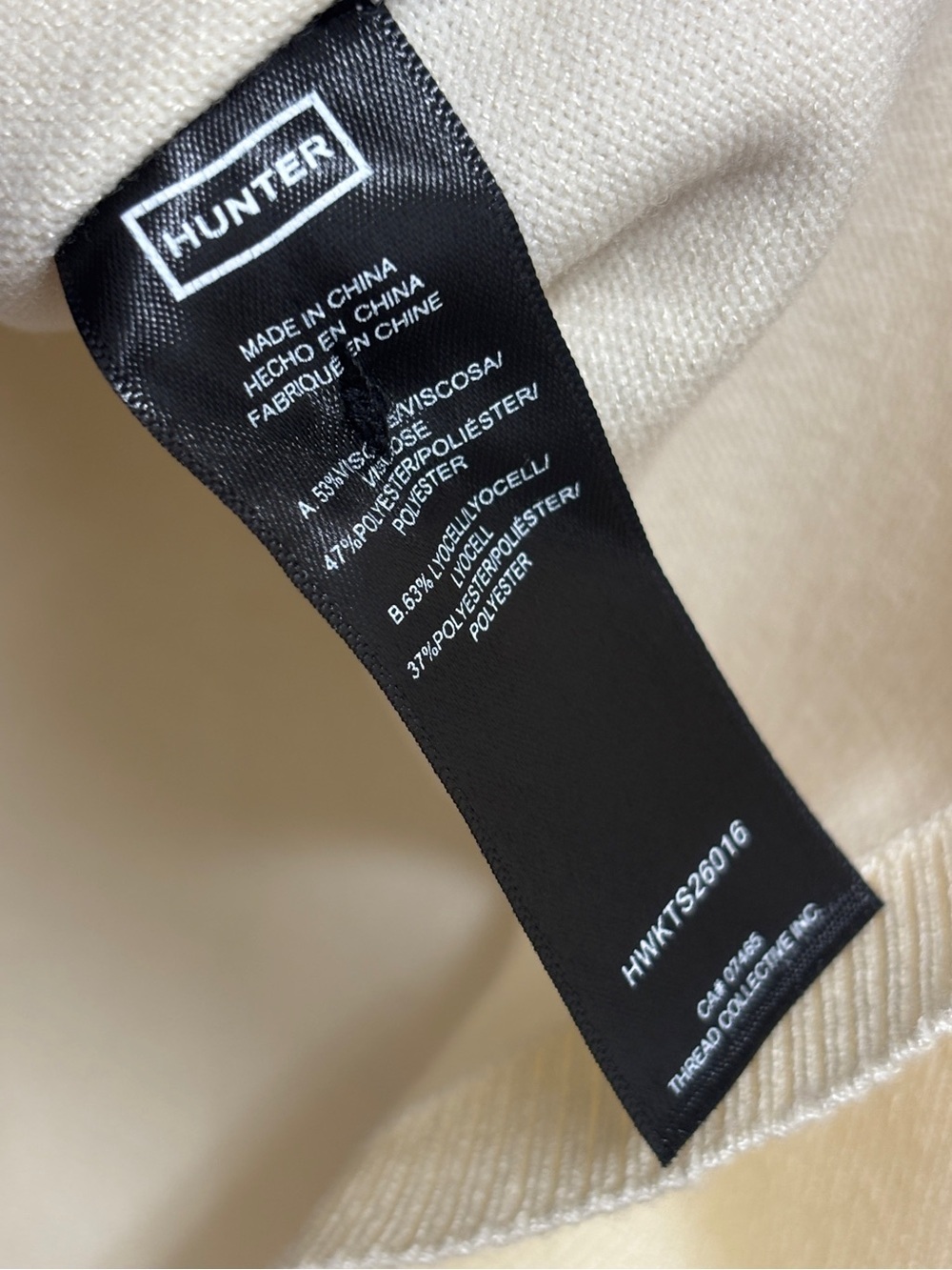 Hunter Contrast Trim Knit Polo Top Chalk Cream Taupe Short Sleeve Collared Shirt - Picture 5 of 7